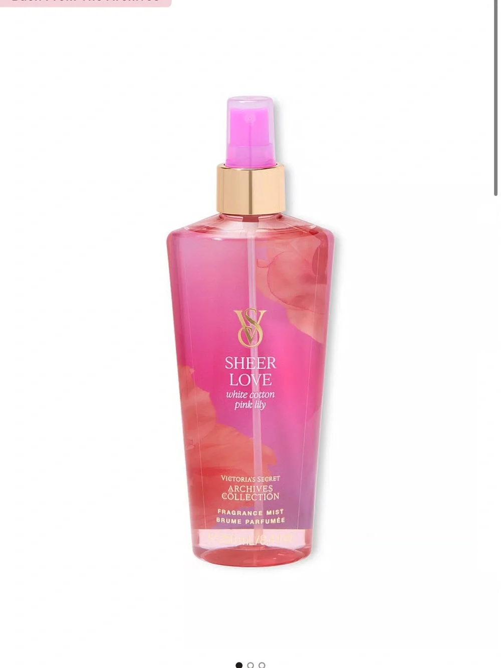 Victoria's Secret Sheer Love Mist - Pink and Gold Accents